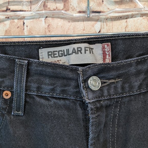 Lev's 505 Regular Fit Black Size W34/L30 - Picture 7 of 15